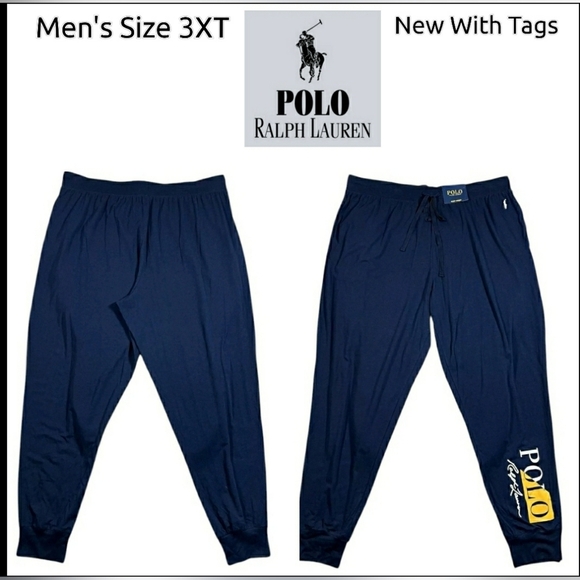 New Polo Navy Blue Atleasure Relax Men Soft Stretch Jogger 3XT - Picture 1 of 5